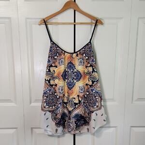 Emery Rose‎ Womens Multi-Colored Tank Top Size 4XL Adjustable Straps Boho Aztec
